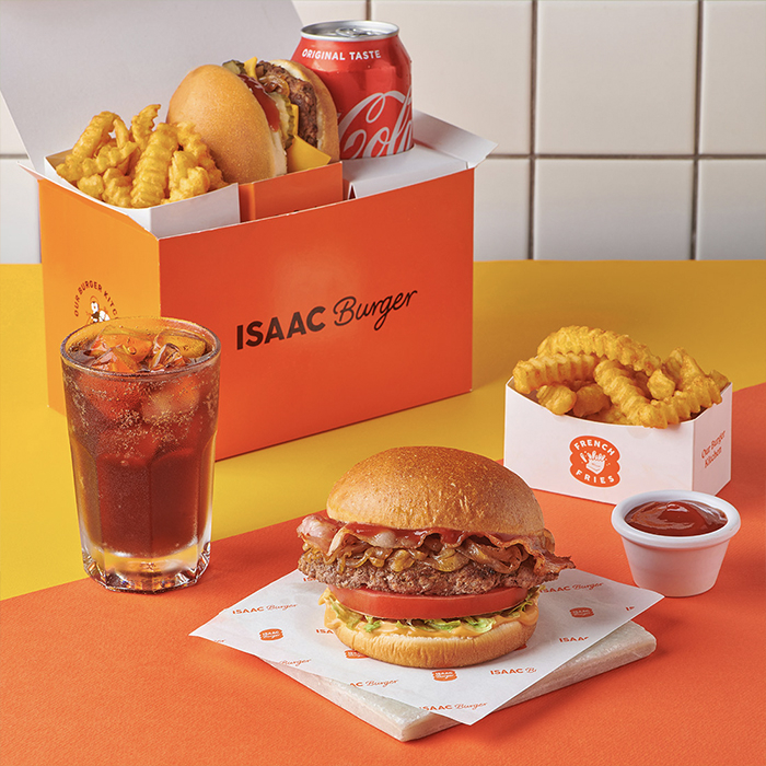 ISAAC Burger 시그니처 버거 세트 7천8백원, 단품 6천원