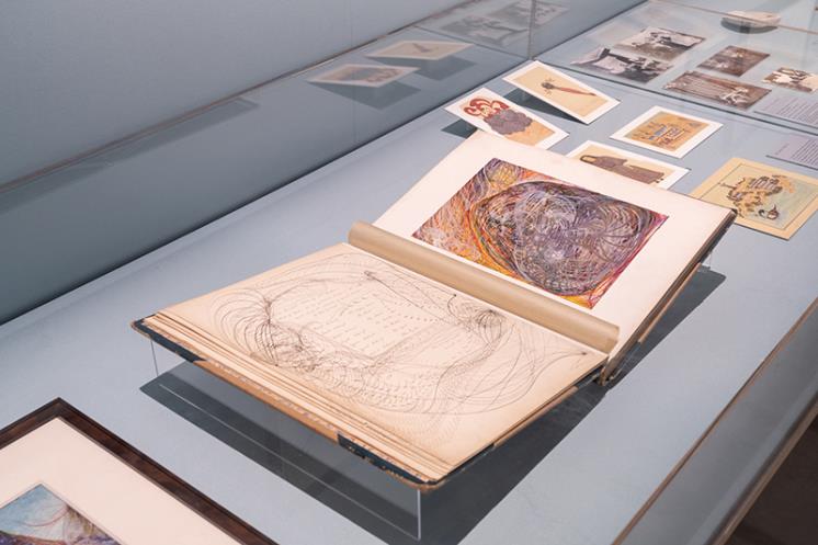 Georgiana Houghton, <The Flower of William Stringer>, 1866, Watercolour on paper and ink on mount board, recto and verso, 49x42cm. Photo: Marco Cappelletti © La Biennale di Venezia
