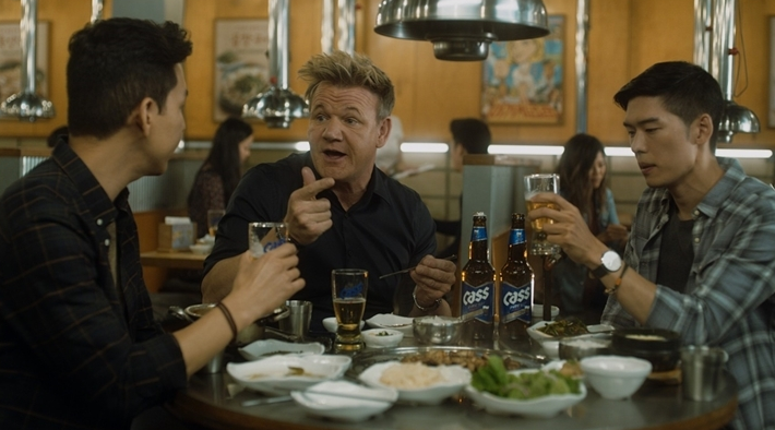 고든 램지의 카스 광고