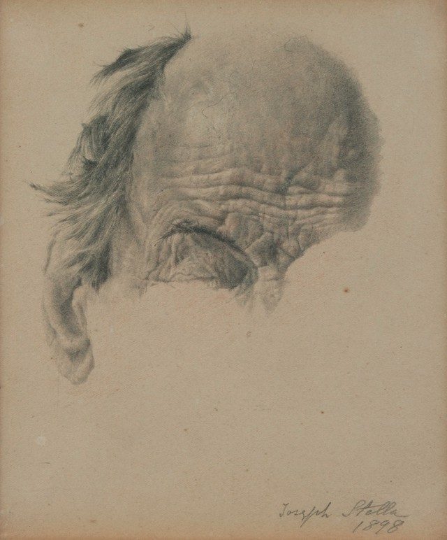 조지프 스텔라(Joseph Stella)의 인체 드로잉(1898).