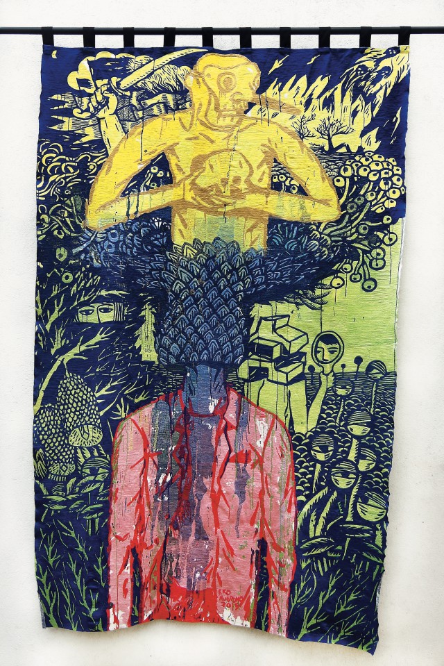 Eko Nugroho, ‘The Puppet without Shadow’, 2015, Manual embroidery, 249×159cm ⓒ Eko Nugroho and ARARIO GALLERY