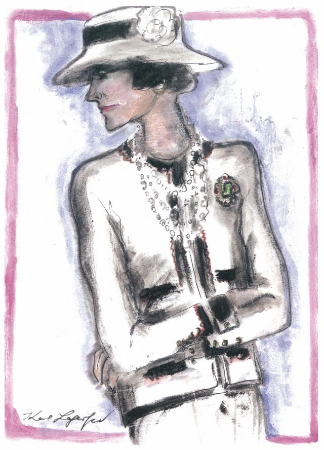 칼 라거펠트가 그린 코코 샤넬.