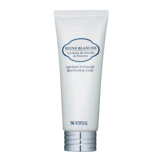 <strong>L’Occitane</strong> 렌느 블랑쉬 일루미네이팅 스크럽 일주일에 두 번, 얼굴에 넉넉히 발라 부드럽게 마사지하면 화이트 멀버리 추출물이 피부를 맑고 매끄럽게 정돈한다. 5만원