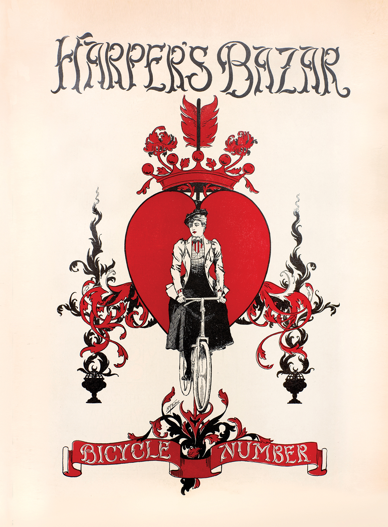 마거릿 생스터가 에디터이던 시절(1889~1899)에 만든 아르누보 스타일의 <바자> 커버