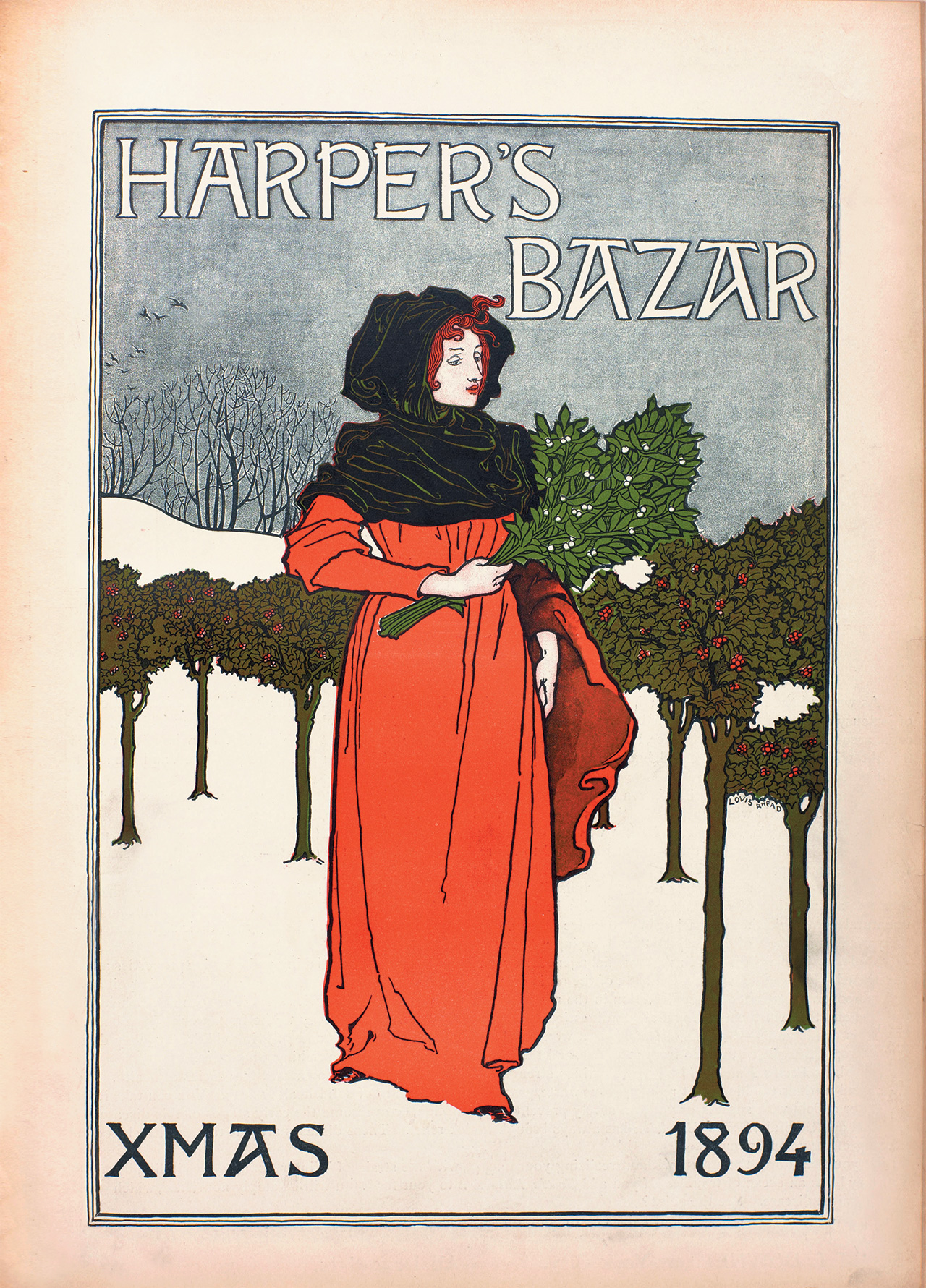 마거릿 생스터가 에디터이던 시절(1889~1899)에 만든 아르누보 스타일의 <바자> 커버