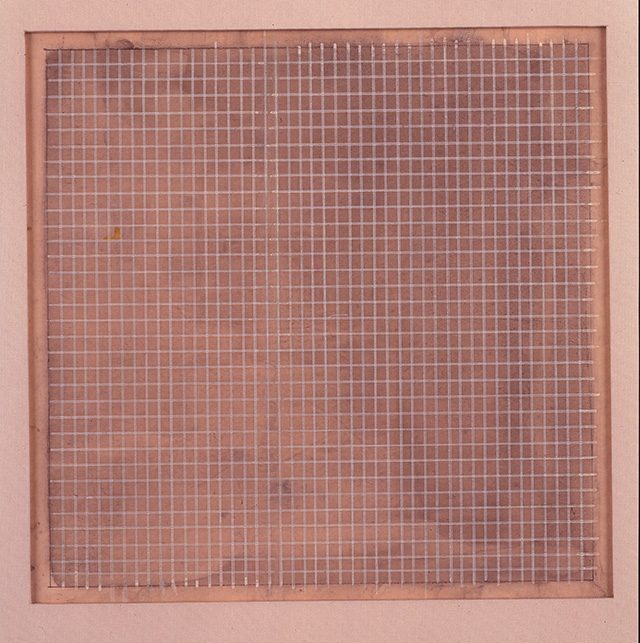 아그네스 마틴, 'Untitled', 1964, Grey wash and white ink on paper, 22.54 x 22.86 cm, The Museum of Contemporary Art, Los Angeles, The Barry Lowen Collection