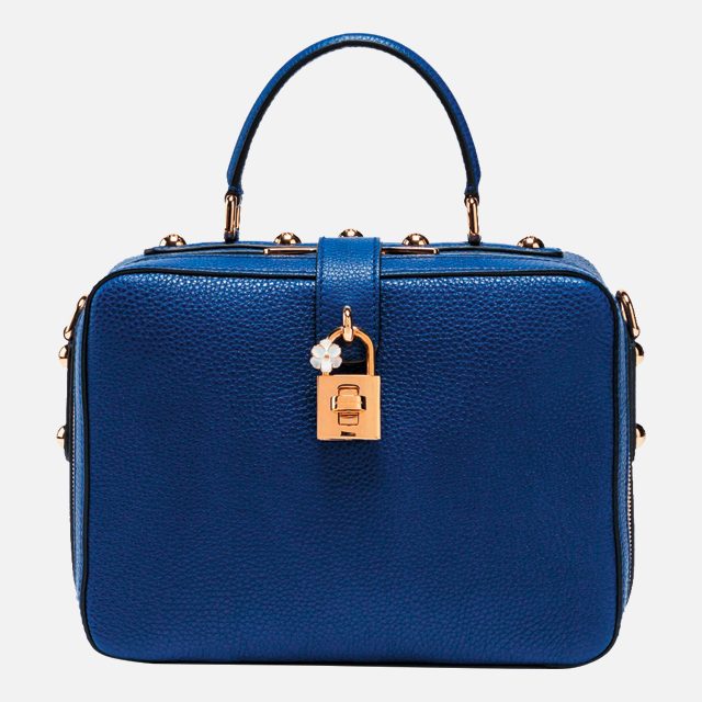 꽃잎이 더해진 자물쇠 디테일의 박스 백은 3백만원대로 Dolce & Gabbana