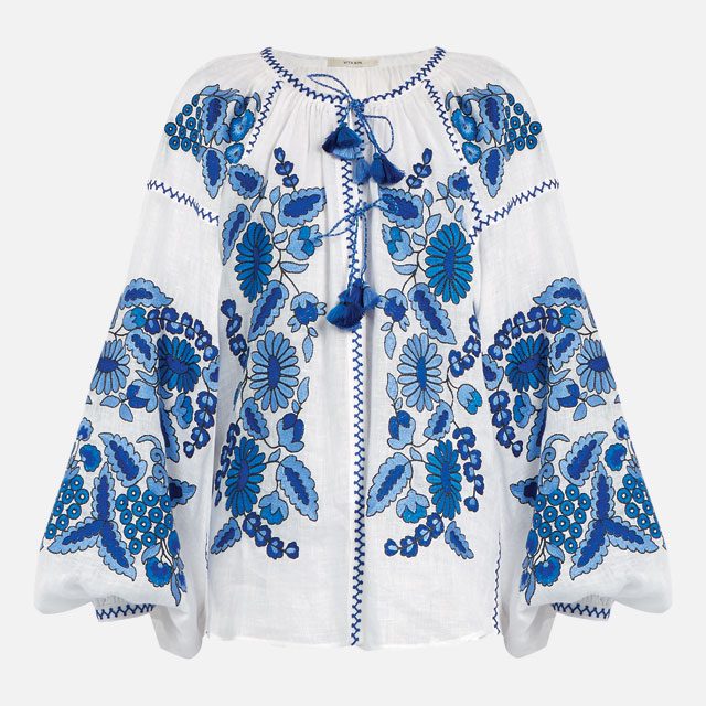 수공예적인 디테일의 리넨 블라우스는 가격 미정으로 Vita Kin by matchesfashion.com