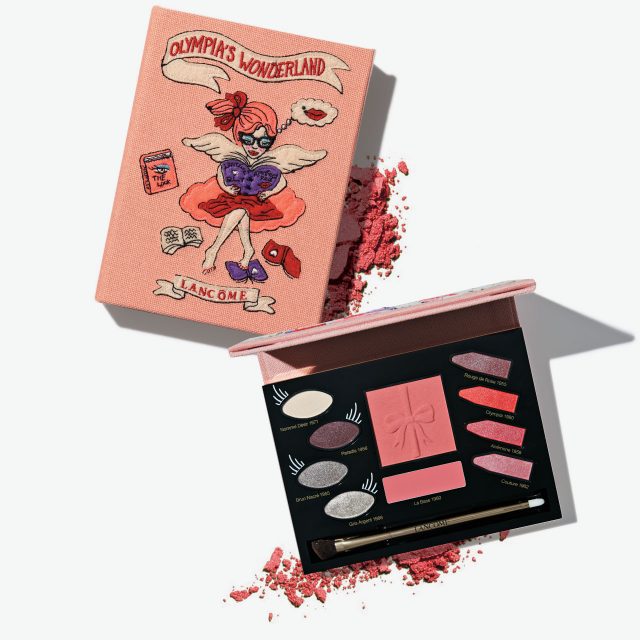 Lancome 올림피아 원더랜드 팔레트 빈티지한 자수로 유명한 올림피아 르탱과 컬래버레이션한 팔레트. 1950년대 레트로 감성의 색감을 현대적으로 해석한 아이섀도 컬러와 블러셔, 립 베이스에 얹어 파우더리한 벨벳 질감을 연출할 수 있는 립 피그먼트로 구성됐다. 13만원대.