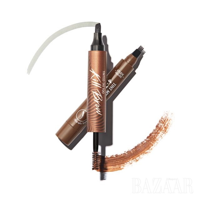 (왼쪽부터) Clio 틴티드 타투 킬 브로우 2호 소프트 브라운 2만원 / Etude House 청순 거짓 눈썹 결 틴트 브라우 2호 다크 브라운 8천5백원