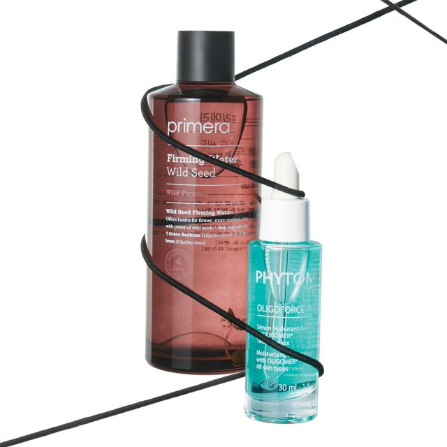 Primera 와일드 씨드 퍼밍 워터 3만8천원대. / Phytomer 올리고포스 플러스 모이스춰라이징 안티-링클 세럼 13만원대.