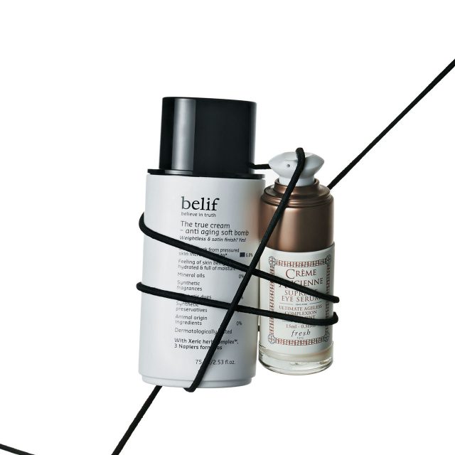 Belif 더 트루 크림-안티에이징 소프트 밤 6만원대. / Fresh 크렘 앙씨엔느 수프림 아이 세럼26만원대.