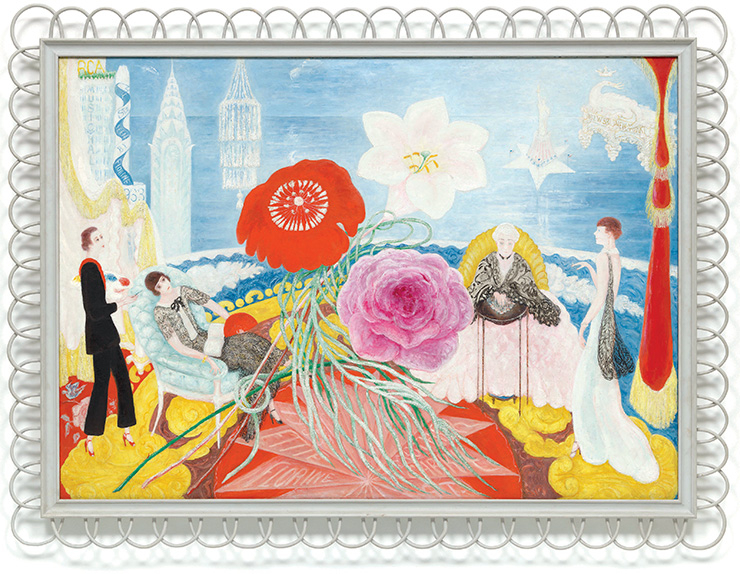 Florine Stettheimer, <Family Portrait, II>, 1933, Oil on canvas, 117.4 x 164 cm. Digital image, The Museum of Modern Art, New York/Scala, Florence