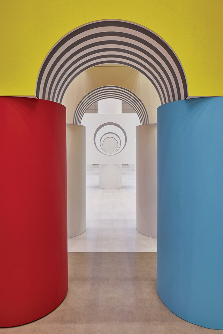 사진/ 대구미술관 제공. Daniel Buren, <Like Child's Play>, 2014, Photo-souvenir: Comme un jeu d’enfant, travail in situ, dam, Daegu, july 2022. Detail. ©Daegu Art Museum