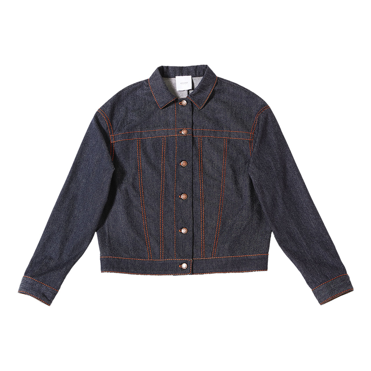 클래식한 데님 재킷은 가격 미정으로 Agnona