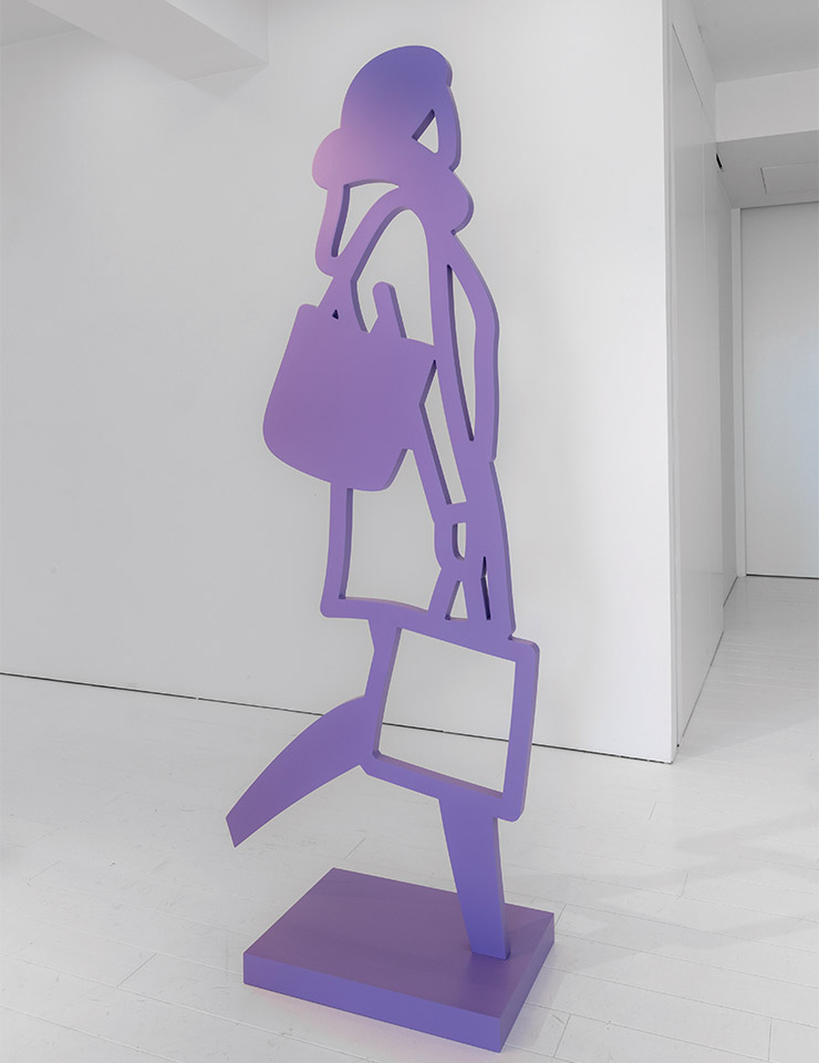  <Two Bags fur Hood.>, 2021, Auto paint on aluminium, 202.1x80.7x3cm. 