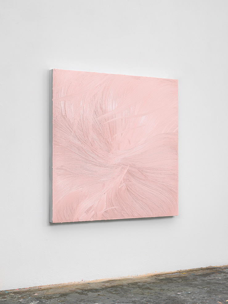  Jason Martin, <Untitled (Titanium white / Fluorescent orange)>, 2021, Oil on aluminium, 178x178x11cm. Courtesy Thaddaeus Ropac gallery | London •Paris•Salzburg•Seoul. Photo: Dave Morgan