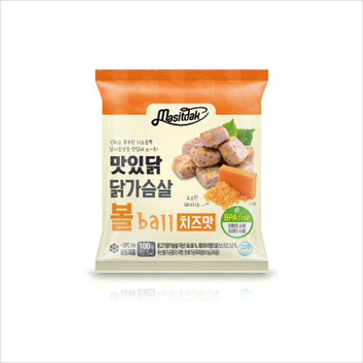 Masitdak 닭가슴살볼 치즈 10팩(1kg) 1만8천원.