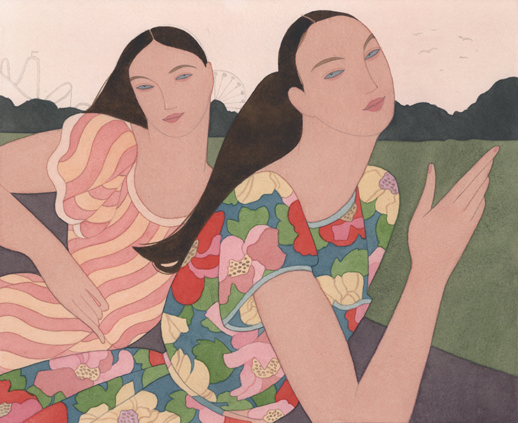 <Runaways>, 2022, Watercolour on paper, 30.5x40.6cm.