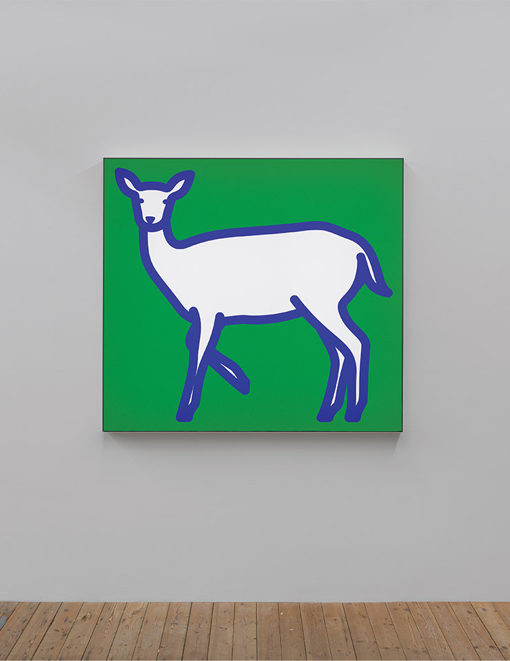  <Deer 1.>, 2020, Aluminium, nylon and lights, 128x140x9cm. 