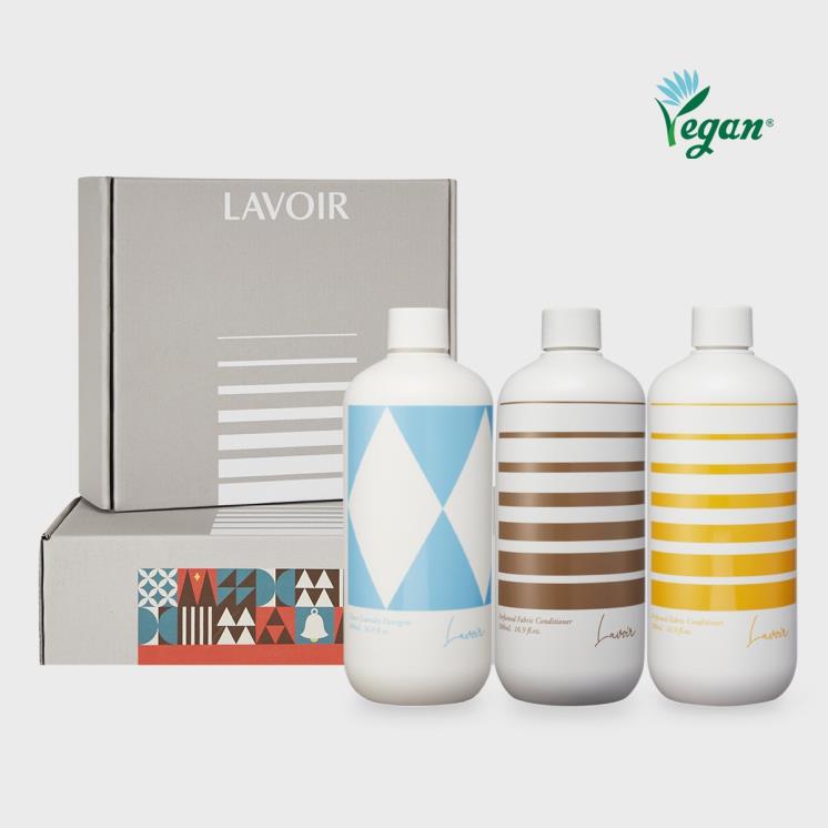 LAVOIR 런드리 트리오 세트. 비건 세탁세제인 섬유유연제 3종 세트. 5만2천원대 
