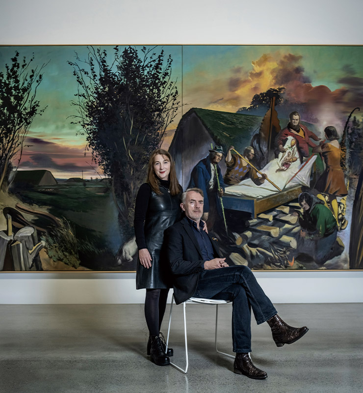 Neo Rauch, <악한 환자(Der bose Kranke)>, Oil on canvas, 300x500cm, 2012.