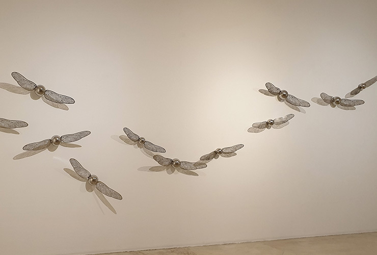 이성옥, <Sound of Nature>, 2020, Stainless Steel, Variable installation.