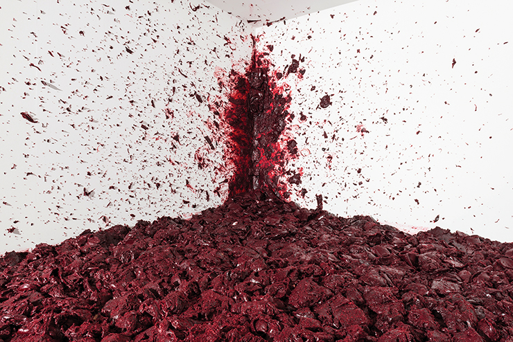 Anish Kapoor, <Shooting Into the Corner>, 2008-2009,Mixed media.Dimensions variablePhoto ⓒ Dave Morgan ⓒAnish Kapoor. All rights reserved SIAE, 2021