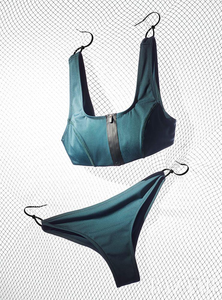 집업 비키니 톱은 2만원대, 브리프는 1만원대 모두 H&M.