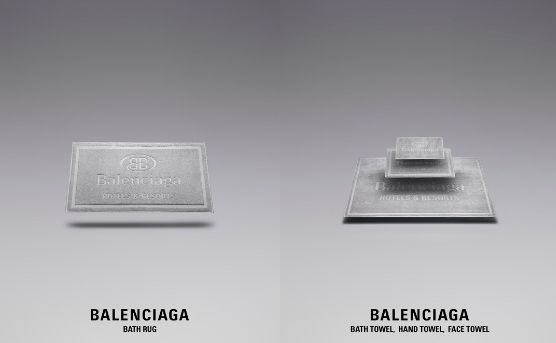 BALENCIAGA 배스룸 러그 37만원, 배스 타월 51만원, 핸드 타월 22만원, 페이스 타월 29만5천원