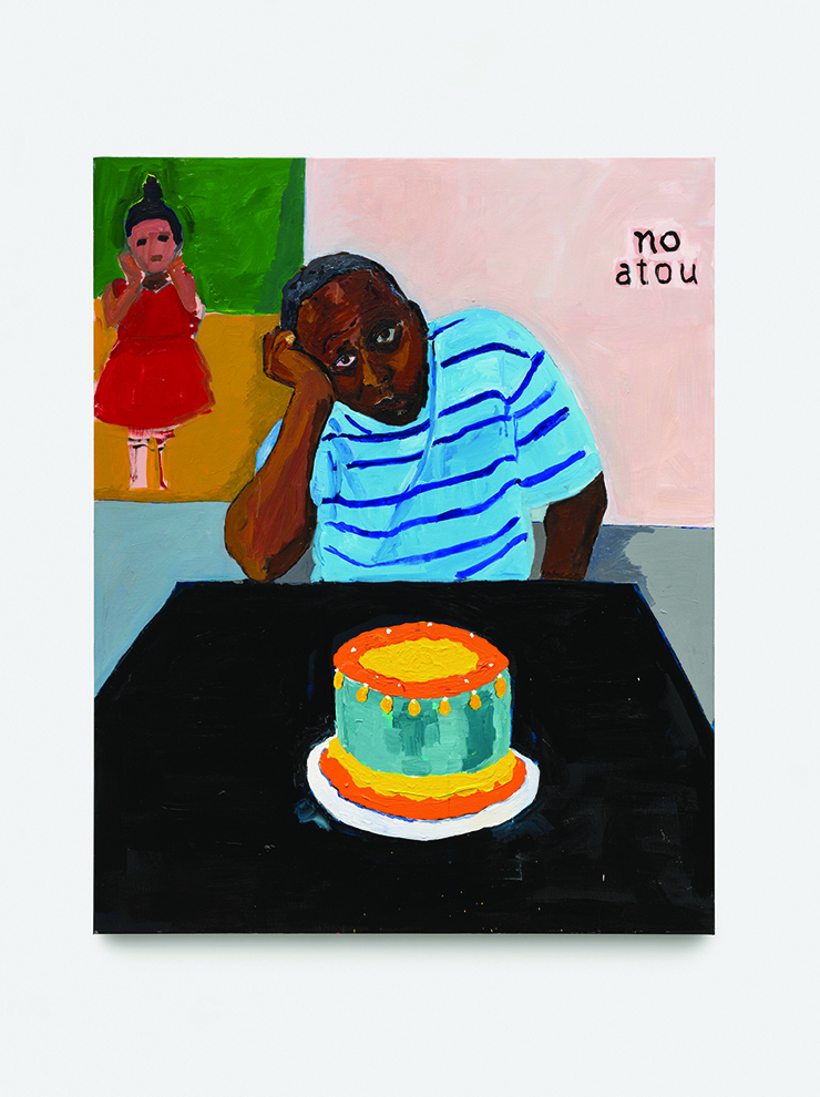 <No Atou>, 2023, Acrylic on canvas, 152.7x121.5x3.5cm. © Henry Taylor Courtesy the artist and Hauser & Wirth