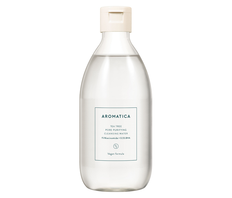 Aromatica 티트리 포어 퓨리파잉 클렌징 워터 2만2천원.