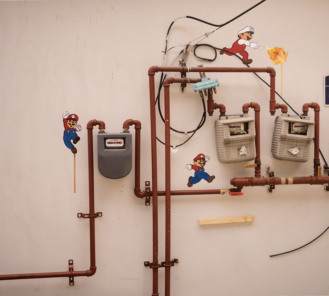 강홍구, Super Mario, digital print, acrylic, 90x100㎝, 2016