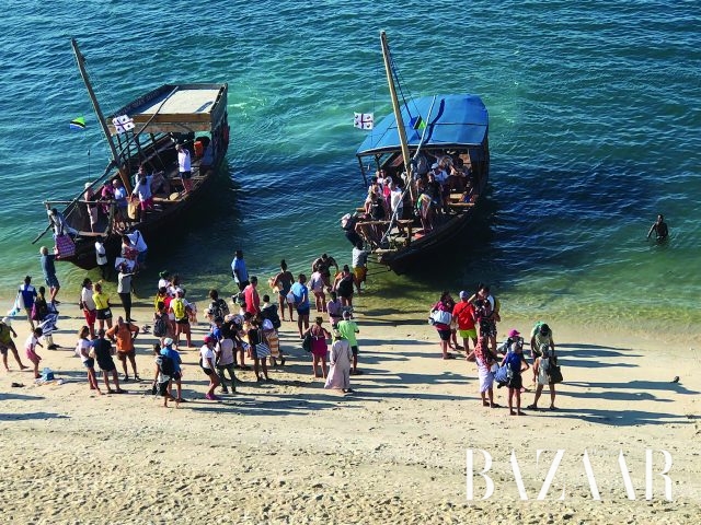 모리셔스의 아름다운 일몰.